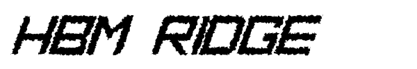 HBM Ridge font preview